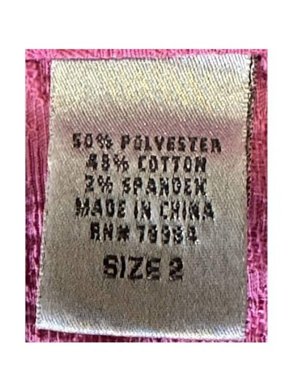 Chicos Womens 2 Pink Floral Jacquard Jacket Textured Stretch Button Up Artwear - Picture 9 of 11